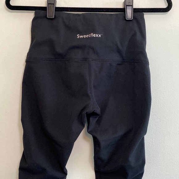 Sweetflexx Legging Womens 6 Pants High Resistance 4 Panels Black Pocketless Soft - Picture 6 of 9